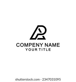 resumen del logotipo vectorial de letra ap