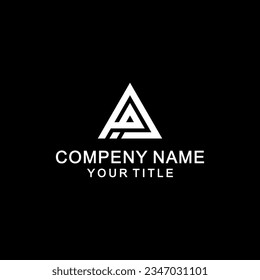 ap letter vector logo abstract