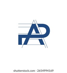 Letras del mapa Logotipo abstracto Estilo moderno