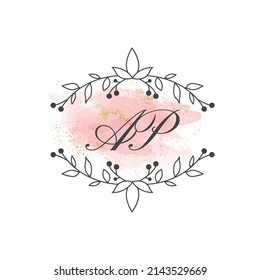 Ap Letters Signature Logo Handwritten Logo Stock Vector (Royalty Free ...