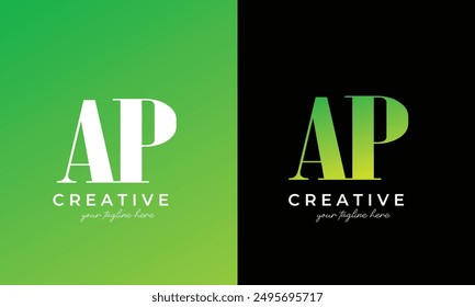 ap logo, ap logo design or ap letter logo for business and company