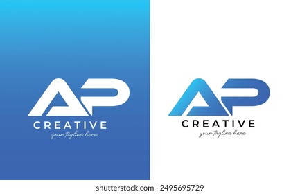 ap logo, ap logo design or ap letter logo for business and company