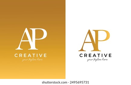 ap logo, ap logo design or ap letter logo for business and company