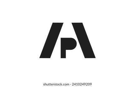 AP logo design. AP lettering logo, AP vector design