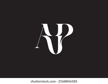 AP Logo Design Template Vector Graphic Branding Element.
