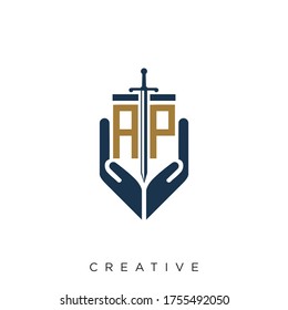 ap logo design vector icon symbol