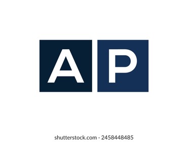 AP Logo Design Vector Template. Initial Letter AP Logo Design