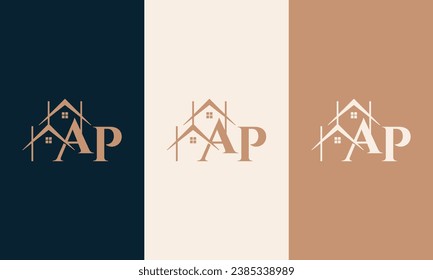 AP logo with a home form element which means a real estate company