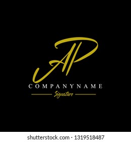 AP logo. Letter Logo Design 