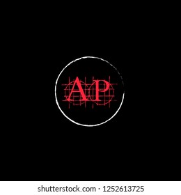 ap logo letter initial, Abstract Polygonal Background Logo, design for Corporate Business Identity,flat icon, Alphabet letter