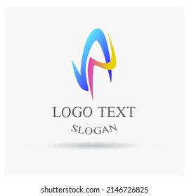 AP logo letter shape monogram design