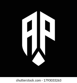Logo-Monogramm mit Design-Design-Vorlage für Emblem-Schilde