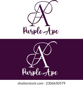 AP logo with in vector file. AP icon design. AP initial alphabet logo design.  Purple logo design. AP in vector file.