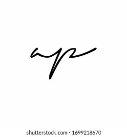 ap lowercase handwriting symbol letter