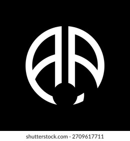 AP Diseño de logotipo de monograma circular minimalista moderno AP