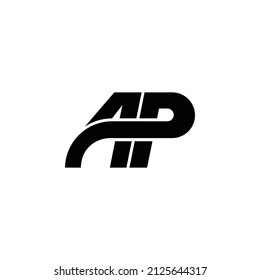 logotipo de marca de marca de letra en monograma de AP