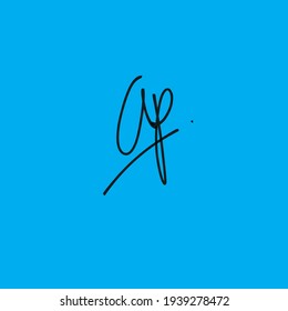 AP a p Initial handwriting creative fashion elegant design logo Sign Symbol template vector icon