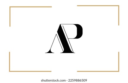 AP, PA, A, P, Abstrakte Buchstaben Logo Monogramm