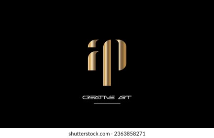 AP, PA, A, P abstrakte Buchstaben Logo-Monogramm