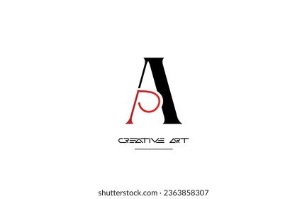 AP, PA, A, P abstract letters logo monogram