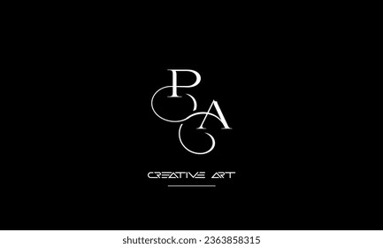 AP, PA, A, P abstract letters logo monogram