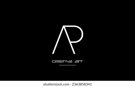 AP, PA, A, P abstract letters logo monogram