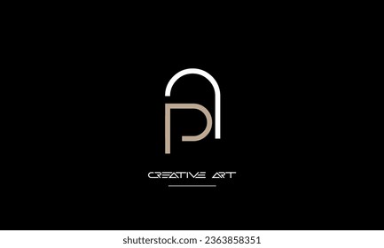 AP, PA, A, P abstract letters logo monogram