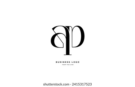AP, PA, A, P, Abstrakte Buchstaben Logo Monogramm
