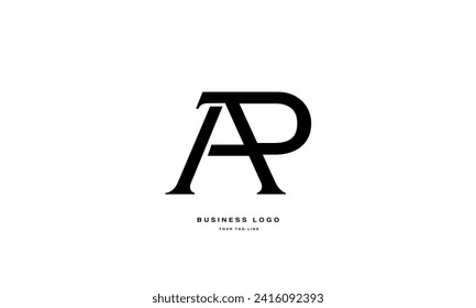 AP, PA, A, P, Abstract Letters Logo Monogram