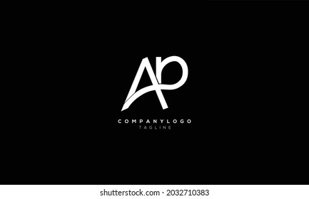 AP PA Abstraktes Anfangsbuchstabenalphabet Logo
