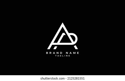 AP, PA, Abstract initial monogram letter alphabet logo design