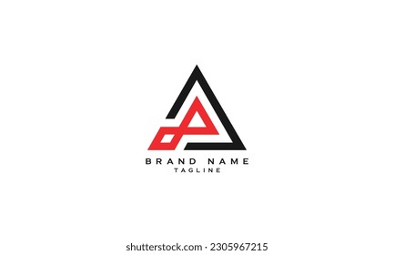 AP, PA, Abstract initial monogram letter alphabet logo design