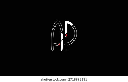 AP, PA LETRA ABSTRATA LOGOTIPO MONOGRAMA