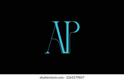 AP, PA, Monogramm für abstrakte Buchstaben des Logos