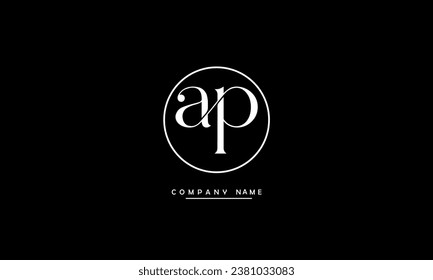 AP, PA Abstrakte Buchstaben Logo Monogramm
