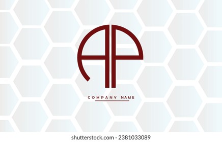 AP, PA Abstrakte Buchstaben Logo Monogramm