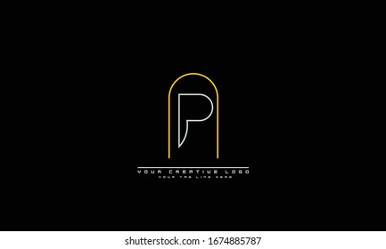 AP PA abstract vector logo monogram template