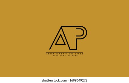 AP PA abstrakte Vektorillustration Logo-Monogramm-Vorlage