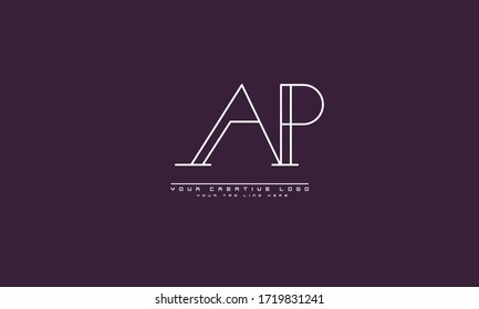 AP PA abstrakte Vektorlogo-Monogramm-Vorlage
