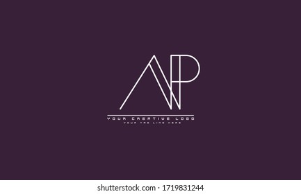 AP PA abstrakte Vektorlogo-Monogramm-Vorlage