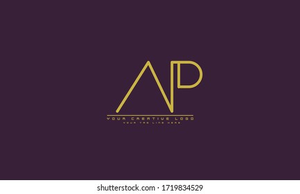 AP PA abstrakte Vektorlogo-Monogramm-Vorlage