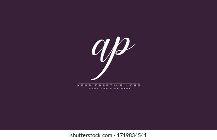 ap pa abstrakte Vektorlogo-Monogramm-Vorlage