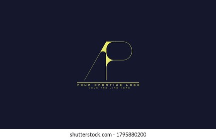 AP PA abstract vector logo monogram template