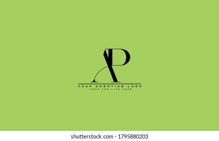 AP PA abstract vector logo monogram template