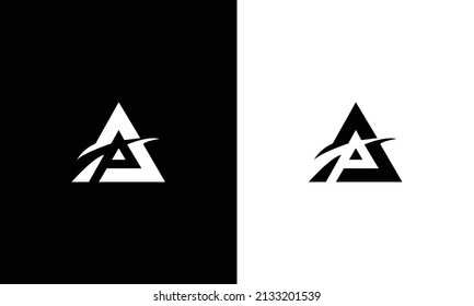 Plantilla de monograma del logotipo del vector abstracto de PA PA
