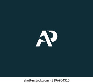 AP PA abstract vector logo monogram template