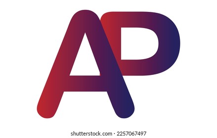 AP PA abstract vector logo monogram template