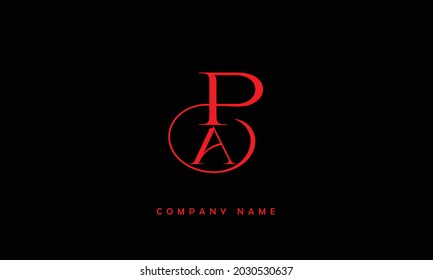 AP PA  Alphabets Letters Logo Monogram
