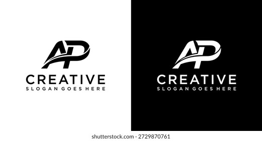 Concepto de diseño de logotipo de Vector de letra inicial AP o PA