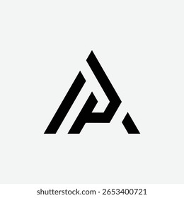 AP PA logotipo monograma inicial perfeito para mercado de ações, finanças, marca e identidade comercial.